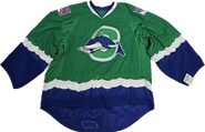 Reebok Custom Pro Stock Green Hockey Game Jersey CT Whale Size 58 NEW