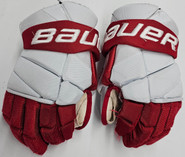 Bauer Vapor Hyperlite Pro Stock Custom Hockey Gloves 14" BU Terriers  #8 Used