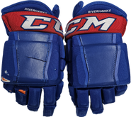 CCM HG97 Pro Stock Custom Hockey Gloves 14" UML NCAA USED #5