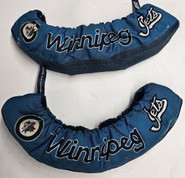 Winnipeg Jets Pro Stock Hockey Skate Guards NHL Used