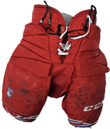 CCM HPG 14A Custom Pro Stock Hockey Goal Pants Red Fit 3 Rangers NHL (2)
