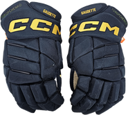 CCMJetspeed Hockey Gloves 14" NHL Pro Stock Blues/ Thunderbirds Gaudette Used