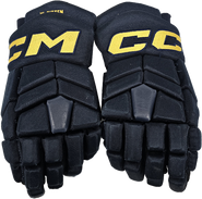 CCM HGTK Pro Stock Hockey Gloves 14"  Blues AHL NHL W. Bitten used