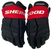 Sherwood Rekker Legend Pro Pro Stock Custom Hockey Gloves 14" Sabres 3rd Jokiharju
