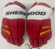 Sherwood Rekker Element One Pro Stock Custom Hockey Gloves 15" Flames Ritchie NHL