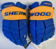 Sherwood Rekker Legend Pro Pro Stock Custom Hockey Gloves 14" Sabres Jokiharju