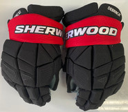 Sherwood Rekker Legend Pro Stock Custom Hockey Gloves 13" Senators DeBrincat NHL
