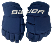 Bauer Supreme Ultrasonic Pro Stock Custom Hockey Gloves 14" Navy Blue NHL New.