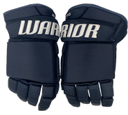 Warrior Alpha QX Pro Stock Custom Hockey Gloves 14" Navy Blue NHL TTO