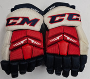 CCM HGTKPP Pro Stock Custom Hockey Gloves 13" Washington Capitals Used CAREY