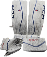 CCM Axis 2 Pro Goalie Pads Complete Set 33+2" Glove And Blocker Custom Pro Stock Used UML NCAA