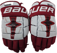 Bauer Nexus 1N Pro Stock Custom Hockey Gloves 15" BU Terriers  #13 Used