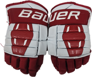 Bauer Pro Series Pro Stock Custom Hockey Gloves 15" BU Terriers  Used