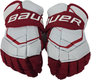 Bauer supreme 2s Pro Pro Stock Custom Hockey Gloves 14" BU Terriers #7 Used