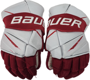 Bauer Vapor 2X Pro Stock Custom Hockey Gloves 14" BU Terriers  #21 Used