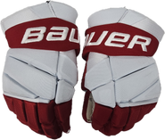 Bauer Vapor Hyperlite Pro Stock Custom Hockey Gloves 14" BU Terriers  #28 Used
