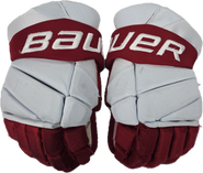 Bauer Vapor Hyperlite Pro Stock Custom Hockey Gloves 14" BU Terriers  #5 Used