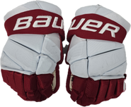 Bauer Vapor Hyperlite Pro Stock Custom Hockey Gloves 13" BU Terriers  #20 Used