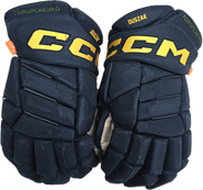 CCM Jetspeed Pro Stock  Hockey Gloves 14" Thunderbirds AHL Duszak Used