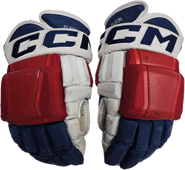CCM HG97 Pro Stock Custom Hockey Gloves 14" Wolfpack Used  ELSON (2)
