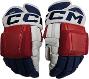 CCM HG97 Pro Stock Custom Hockey Gloves 14" Wolfpack Used  ELSON (3)