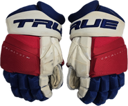 True Catalyst 9x Pro Stock Custom Hockey Gloves 14" NY Rangers NHL OTHMANN