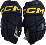 CCM HGTK Pro Stock Hockey Gloves 14"  Blues AHL NHL S. Bitten Used