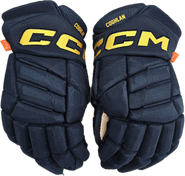 CCM Jetspeed Pro Stock  Hockey Gloves 14" Thunderbirds AHL Coghlan Used (2)