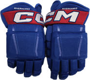 CCM HG97 Pro Stock Custom Hockey Gloves 14" UML NCAA Used (2)