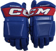 CCM HG97 Pro Stock Custom Hockey Gloves 14" UML NCAA Used #7