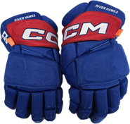CCM Jetspeed Pro Stock Custom Hockey Gloves 14" UML NCAA USED #28 (3)