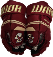 Warrior Covert Pro Stock Custom Hockey Gloves 14"  BC NCAA Used #5