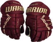 Warrior Alpha DX Pro Stock Custom Hockey Gloves 14"  BC NCAA Used #12 (3)