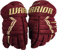 Warrior Alpha DX Pro Stock Custom Hockey Gloves 14"  BC NCAA Used #12 (4)