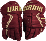 Warrior Alpha DX Pro Stock Custom Hockey Gloves 14"  BC NCAA Used #12 (4)