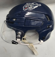 CCM TACKS 910 PRO STOCK HOCKEY HELMET MEDIUM NAVY  WOLFPACK USED #18
