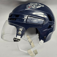CCM SUPER TACKS X PRO STOCK HOCKEY HELMET MEDIUM NAVY WOLFPACK USED #39