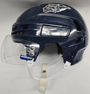 CCM SUPER TACKS X PRO STOCK HOCKEY HELMET MEDIUM NAVY WOLFPACK USED #71