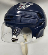 CCM SUPER TACKS X PRO STOCK HOCKEY HELMET MEDIUM NAVY WOLFPACK USED #55