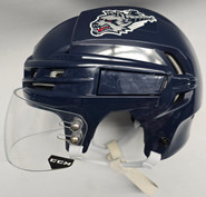CCM TACKS 910 PRO STOCK HOCKEY HELMET LARGE NAVY WOLFPACK USED #8