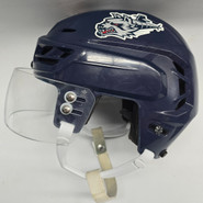 CCM TACKS 710 PRO STOCK HOCKEY HELMET SMALL NAVY WOLFPACK USED #78