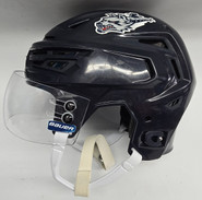 BAUER REAKT 150 PRO STOCK HOCKEY HELMET NAVY MEDIUM HARTFORD WOLF PACK #41