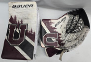 Bauer Hyperlite 2 Goalie Glove And Blocker Pro Stock NCAA Union Used