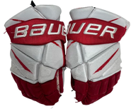 Bauer Vapor 2X Pro Stock Custom Hockey Gloves 14" BU Terriers Used (4)