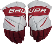 Bauer Vapor 2X Pro Stock Custom Hockey Gloves 15" BU Terriers  #21 Used