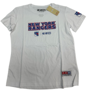 New York Rangers CCM White T-Shirt Adult Medium NEW 