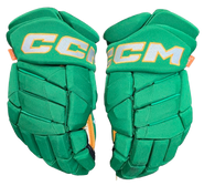 CCM Jetspeed Hockey Gloves 14" Pro Stock Minnesota Wild Reverse Retro Used