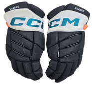 CCM Jetspeed Hockey Gloves 14" Pro Stock San Jose Sharks Used