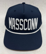 MassConn United Rope Performance  Adjustable Hat Navy Blue