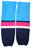 SP CUSTOM PRO HOCKEY SOCKS SPRINGIELD THUNDERBIRDS PINK IN THE RINK NIGHT PRO STOCK USED 24-25 SEASON